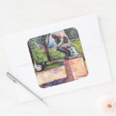 Edvard Munch - Der Denker von Rodin Quadratischer Aufkleber (Umschlag)