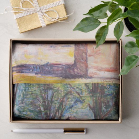 Edvard Munch - Der Denker von Rodin Seidenpapier (Geschenk)