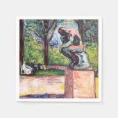 Edvard Munch - Der Denker von Rodin Serviette (Vorderseite)