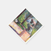 Edvard Munch - Der Denker von Rodin Serviette (Ecke)