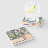 Edvard Munch - Der Denker von Rodin Steinuntersetzer (Seitenansicht)