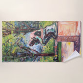 Edvard Munch - Der Denker von Rodin Strandtuch (Vorderseite)