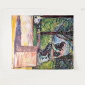 Edvard Munch - Der Denker von Rodin Wandteppich (Vorderseite (Horizontal))