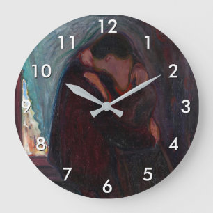 Edvard Munch - Der Kuss Große Wanduhr