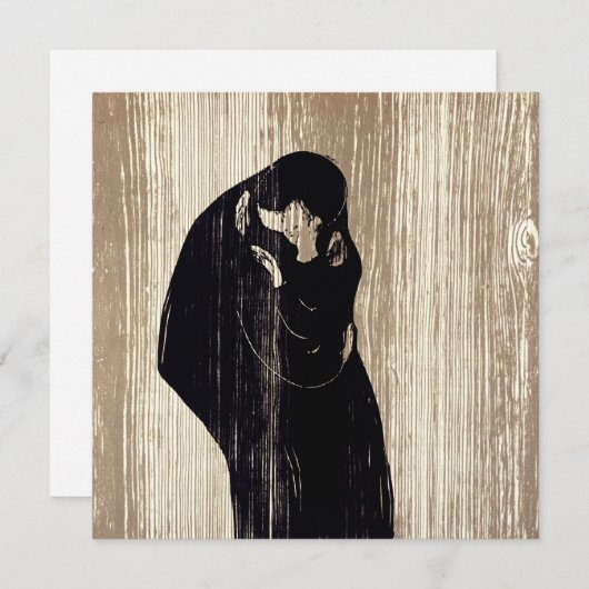 Edvard Munch - Der Kuss IV Einladung (Vorne/Hinten)