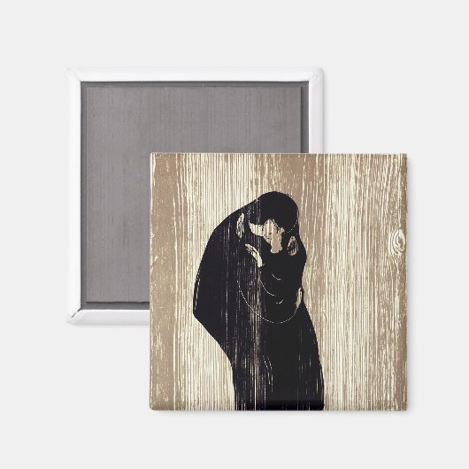 Edvard Munch - Der Kuss IV Magnet (Vorderseite/Rückseite)