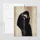 Edvard Munch - Der Kuss IV Postkarte (Vorne/Hinten)