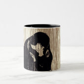 Edvard Munch - Der Kuss IV Zweifarbige Tasse (Mittel)