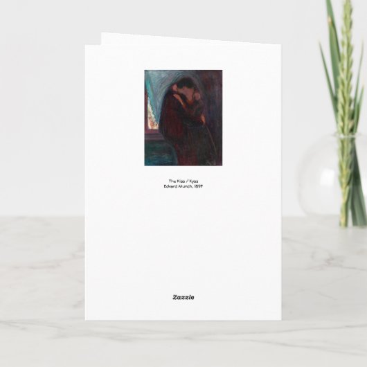 Edvard Munch - Der Kuss Karte (Rückseite)