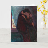 Edvard Munch - Der Kuss Karte (Gelbe Blume)