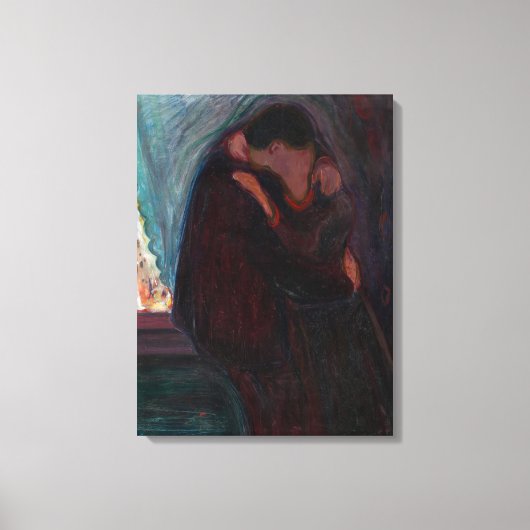 Edvard Munch - Der Kuss Leinwanddruck (Vorderseite)