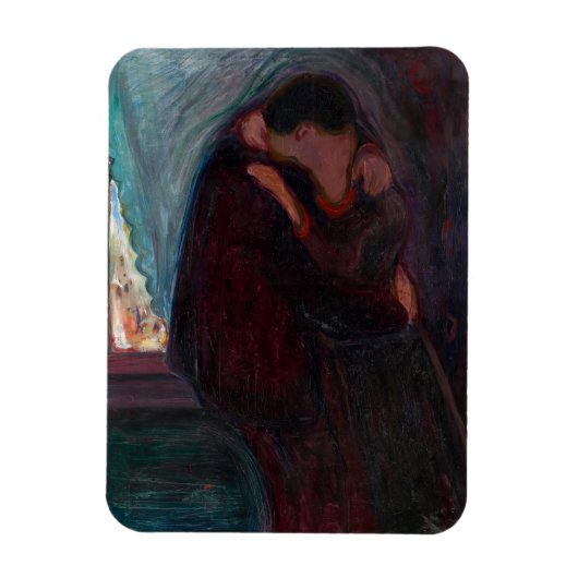 Edvard Munch - Der Kuss Magnet (Vertikal)