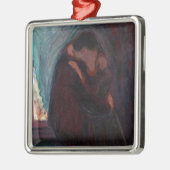 Edvard Munch - Der Kuss Ornament Aus Metall (Links)