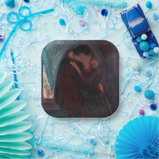 Edvard Munch - Der Kuss Pappteller (Party)