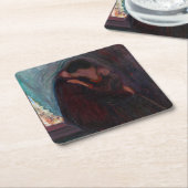 Edvard Munch - Der Kuss Rechteckiger Pappuntersetzer (angewinkelt)