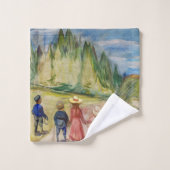Edvard Munch - Der Märchenwald Badhandtuch Set (Waschlappen)