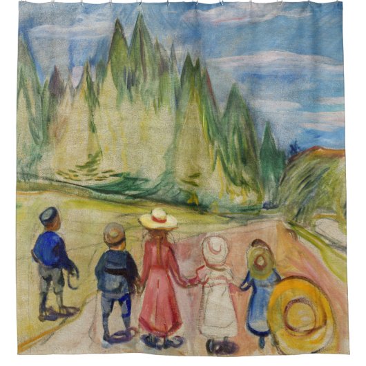 Edvard Munch - Der Märchenwald Duschvorhang (Vorderseite)