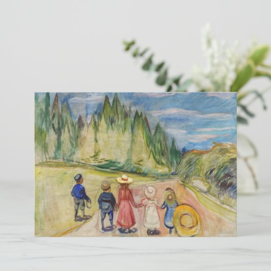 Edvard Munch - Der Märchenwald Einladung (Stehend Vorderseite)