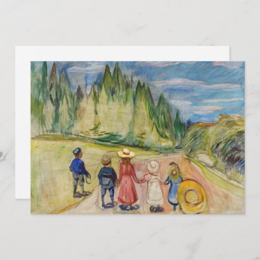 Edvard Munch - Der Märchenwald Einladung (Vorne/Hinten)