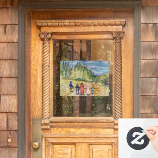 Edvard Munch - Der Märchenwald Fensteraufkleber (Haustür)