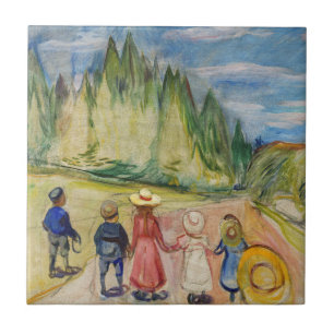 Edvard Munch - Der Märchenwald Fliese