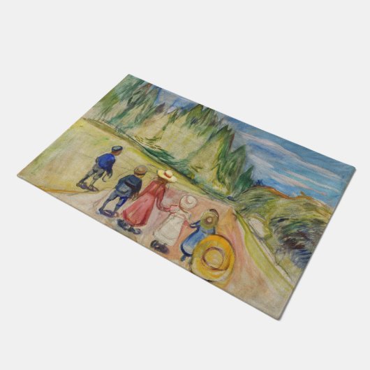 Edvard Munch - Der Märchenwald Fußmatte (Schrägansicht)