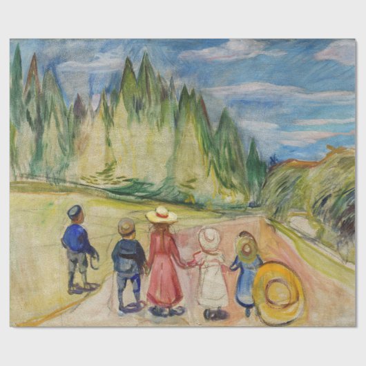 Edvard Munch - Der Märchenwald Geschenkpapier (Flach)