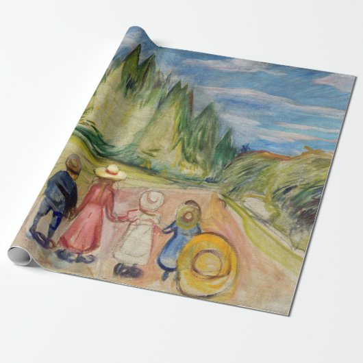 Edvard Munch - Der Märchenwald Geschenkpapier (Ungerollt)