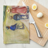 Edvard Munch - Der Märchenwald Geschirrtuch (Viertel Falte)