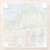 Edvard Munch - Der Märchenwald Glasuntersetzer (Rückseite)