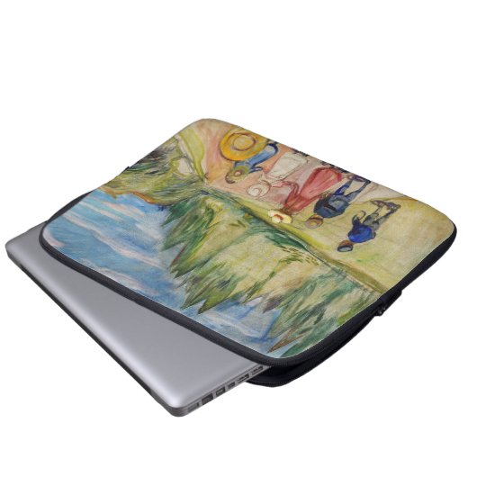 Edvard Munch - Der Märchenwald Laptopschutzhülle (Vorne Knopf)