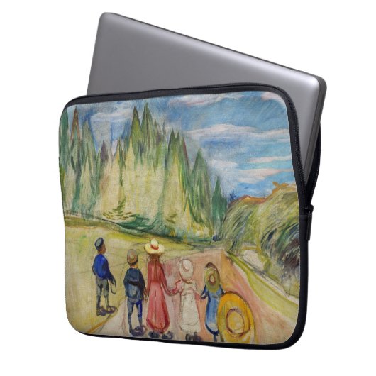 Edvard Munch - Der Märchenwald Laptopschutzhülle (Vorderseite Links)