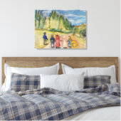 Edvard Munch - Der Märchenwald Leinwanddruck (Insitu (Schlafzimmer))