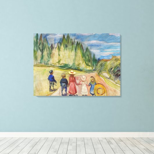 Edvard Munch - Der Märchenwald Leinwanddruck (Insitu (Holzboden))