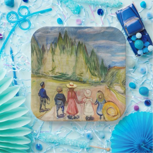 Edvard Munch - Der Märchenwald Pappteller (Party)