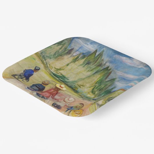 Edvard Munch - Der Märchenwald Pappteller (Gewinkelt)