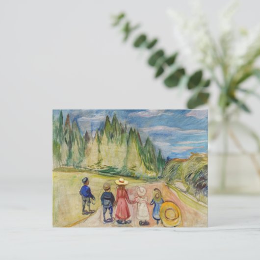 Edvard Munch - Der Märchenwald Postkarte (Stehend Vorderseite)