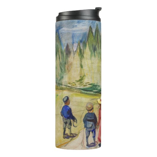 Edvard Munch - Der Märchenwald Thermosbecher (Nach links gedreht)