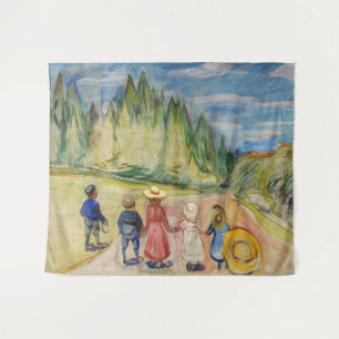 Edvard Munch - Der Märchenwald Wandteppich