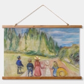 Edvard Munch - Der Märchenwald Wandteppich Mit Holzrahmen (Vorne)