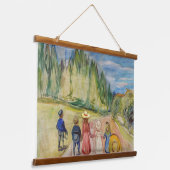 Edvard Munch - Der Märchenwald Wandteppich Mit Holzrahmen (Gewinkelt)