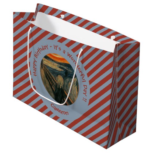 Edvard Munch der Party Items Collection Große Geschenktüte (Vorderseite Schrägansicht)