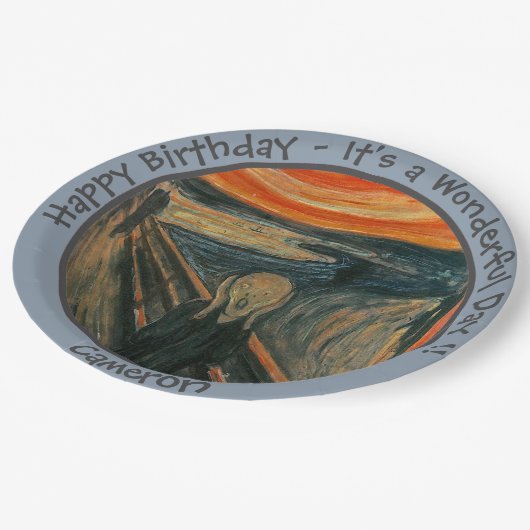 Edvard Munch der Party Items Collection Pappteller (Schrägansicht)