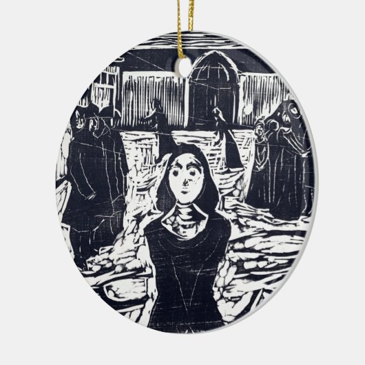 Edvard Munch der Pretender die letzte Stunde Keramik Ornament (Links)