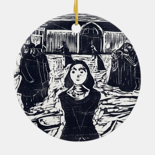 Edvard Munch der Pretender die letzte Stunde Keramik Ornament (Hinten)