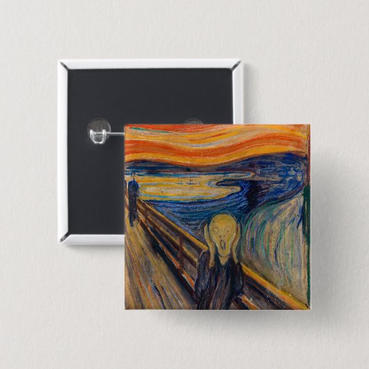 Edvard Munch - Der Schrei 1893 Button (Vorne & Hinten)