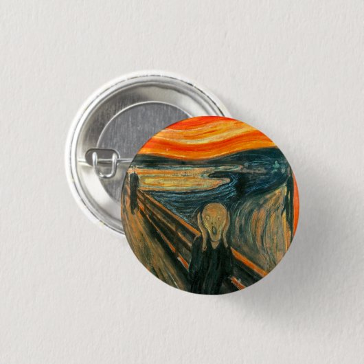 EDVARD MUNCH - der Schrei 1893 Button (Vorne & Hinten)