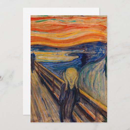 Edvard Munch - Der Schrei 1893 Einladung (Vorne/Hinten)