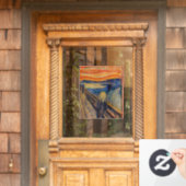 Edvard Munch - Der Schrei 1893 Fensteraufkleber (Haustür)
