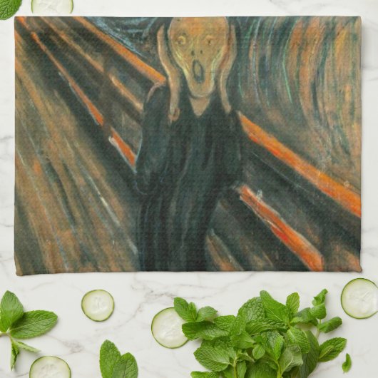 EDVARD MUNCH - der Schrei 1893 Geschirrtuch (Gefaltet)